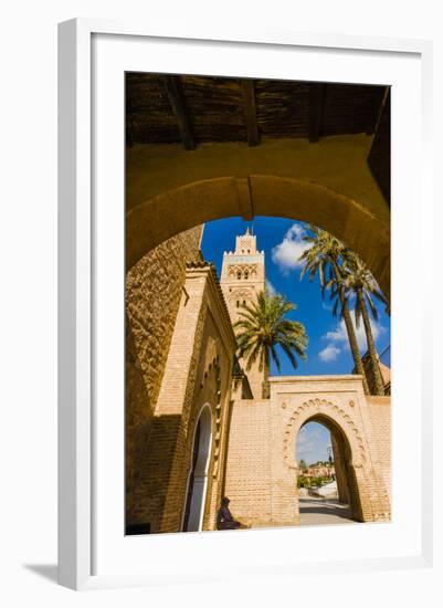 Koutoubia Mosque and Minaret, Marrakech, Morocco-Nico Tondini-Framed Photographic Print