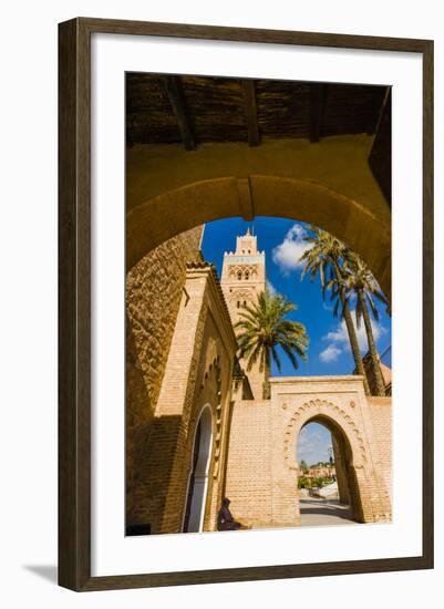 Koutoubia Mosque and Minaret, Marrakech, Morocco-Nico Tondini-Framed Photographic Print