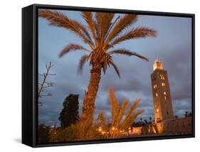 Koutoubia Mosque, Marrakech, Morocco-Walter Bibikow-Framed Stretched Canvas