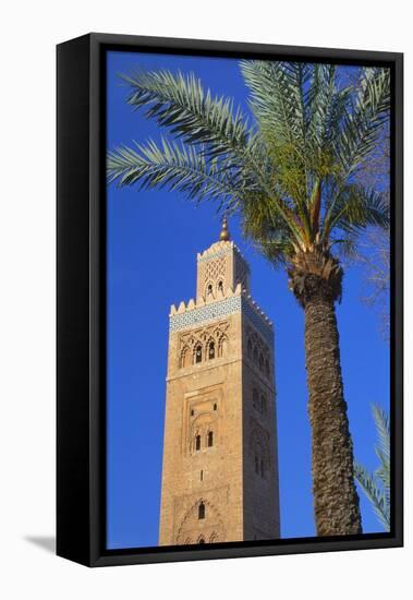 Koutoubia Mosque, Marrakesh, Morocco-Lee Frost-Framed Stretched Canvas