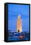 Koutoubia Mosque Minaret at Night, Marrakech, Morocco, North Africa, Africa-Matthew Williams-Ellis-Framed Stretched Canvas