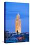 Koutoubia Mosque Minaret at Night, Marrakech, Morocco, North Africa, Africa-Matthew Williams-Ellis-Stretched Canvas