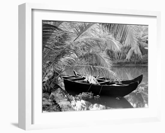 Kovalum, Kerala, India, Boat in Village-Elisa Cicinelli-Framed Premium Photographic Print