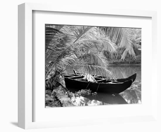 Kovalum, Kerala, India, Boat in Village-Elisa Cicinelli-Framed Photographic Print