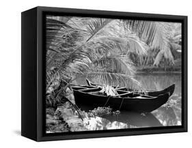 Kovalum, Kerala, India, Boat in Village-Elisa Cicinelli-Framed Stretched Canvas