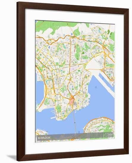 Kowloon, Hong Kong, Special Administrative Region of China Map-null-Framed Poster