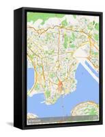 Kowloon, Hong Kong, Special Administrative Region of China Map-null-Framed Stretched Canvas