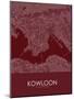 Kowloon, Hong Kong, Special Administrative Region of China Red Map-null-Mounted Poster