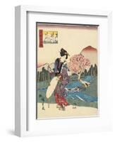 Koya in Kii Province, 1843-1847-Utagawa Hiroshige-Framed Giclee Print