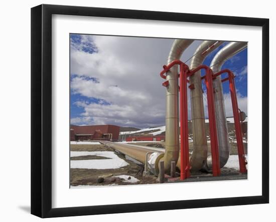 Krafla Geothermal Power Station, Kroflustod, Near Lake Myvatn, North Area, Iceland, Polar Regions-Neale Clarke-Framed Photographic Print