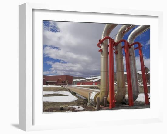 Krafla Geothermal Power Station, Kroflustod, Near Lake Myvatn, North Area, Iceland, Polar Regions-Neale Clarke-Framed Photographic Print