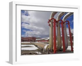 Krafla Geothermal Power Station, Kroflustod, Near Lake Myvatn, North Area, Iceland, Polar Regions-Neale Clarke-Framed Photographic Print