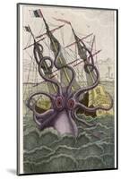 Kraken Attacks a Sailing Vessel-Denys De Montfort-Mounted Photographic Print