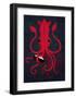 Kraken Attaken-Michael Buxton-Framed Art Print