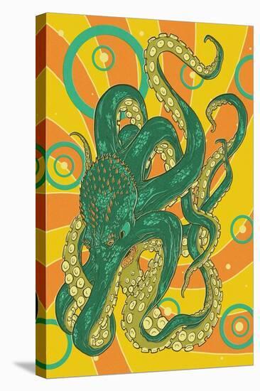 Kraken-Lantern Press-Stretched Canvas