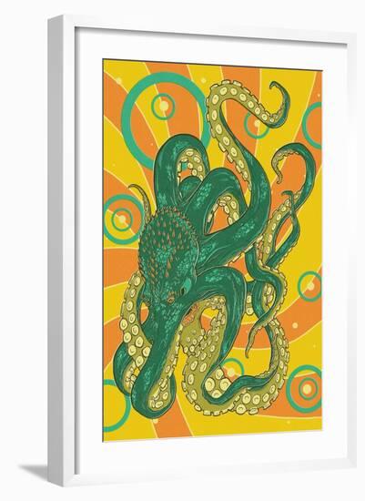 Kraken-Lantern Press-Framed Art Print