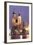 Krakow by Night - St. Marys Church-B-D-S-Framed Photographic Print