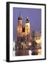 Krakow by Night - St. Marys Church-B-D-S-Framed Photographic Print