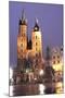 Krakow by Night - St. Marys Church-B-D-S-Mounted Photographic Print