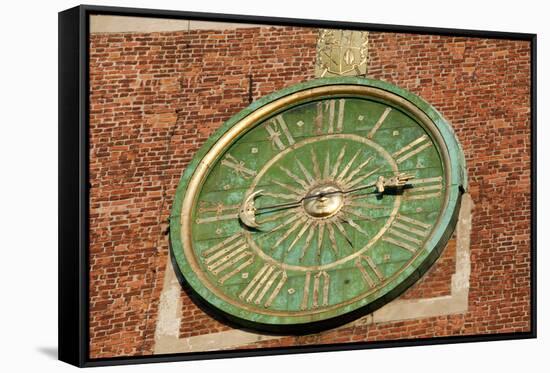 Krakow - Clock Face on the Tower of the Cathedral of Wawel-wjarek-Framed Stretched Canvas