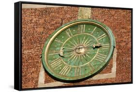 Krakow - Clock Face on the Tower of the Cathedral of Wawel-wjarek-Framed Stretched Canvas