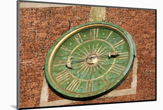 Krakow - Clock Face on the Tower of the Cathedral of Wawel-wjarek-Mounted Photographic Print