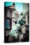 Krakow - Fragments of the Monument of Adam Mickiewicz.-Curioso Travel Photography-Stretched Canvas