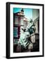 Krakow - Fragments of the Monument of Adam Mickiewicz.-Curioso Travel Photography-Framed Photographic Print