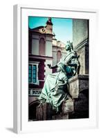 Krakow - Fragments of the Monument of Adam Mickiewicz.-Curioso Travel Photography-Framed Photographic Print