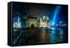 Krakow Old City at Night-bloodua-Framed Stretched Canvas