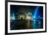 Krakow Old City at Night-bloodua-Framed Photographic Print