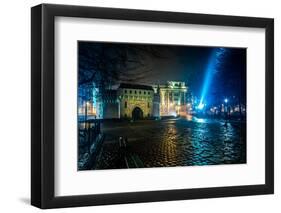 Krakow Old City at Night-bloodua-Framed Photographic Print