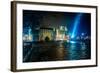 Krakow Old City at Night-bloodua-Framed Photographic Print