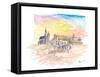 Krakow Poland Marketplace with Cathedral-M. Bleichner-Framed Stretched Canvas