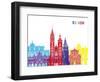 Krakow Skyline Pop-paulrommer-Framed Art Print