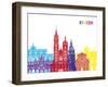 Krakow Skyline Pop-paulrommer-Framed Art Print