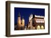 Krakows Main Square at Night-caamalf-Framed Photographic Print