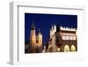 Krakows Main Square at Night-caamalf-Framed Photographic Print