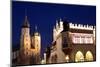 Krakows Main Square at Night-caamalf-Mounted Photographic Print