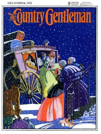 "Victorian Christmas Scene," Country Gentleman Cover, December 1, 1931
