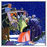 "Victorian Christmas Scene,"December 1, 1931-Kraske-Framed Giclee Print