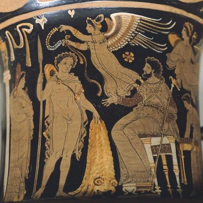 Krater Depicting Nike Crowning an Ephebe in Presence of Zeus, from Magna  Graecia, Italy' Giclee Print | AllPosters.com