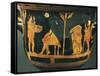 Krater with Scene of Illusion-null-Framed Stretched Canvas