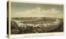 View of Pittsburgh & Allegheny, 1874-Krebs-Framed Art Print