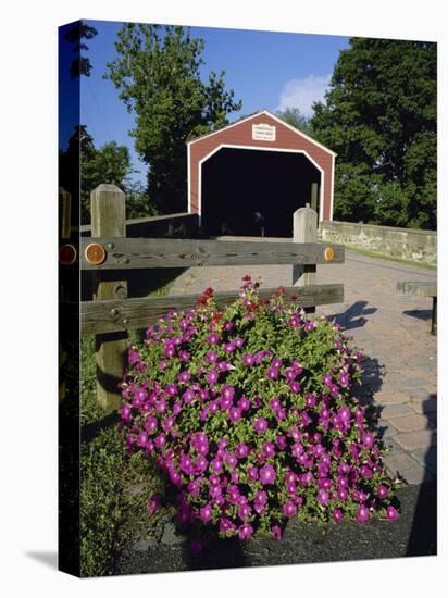 Kreidersville Covered Bridge, Northampton County, Pennsylvania, USA-null-Stretched Canvas