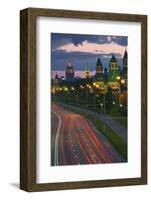 Kremlevskaya Nab at Dusk-Jon Hicks-Framed Photographic Print