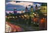 Kremlevskaya Nab at Dusk-Jon Hicks-Mounted Photographic Print