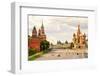 Kremlin and Cathedral of St. Basil at the Red Square in Moscow, Russia-Viacheslav Lopatin-Framed Photographic Print