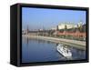 Kremlin and Moskva River, Moscow, Russia-Ivan Vdovin-Framed Stretched Canvas