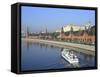 Kremlin and Moskva River, Moscow, Russia-Ivan Vdovin-Framed Stretched Canvas